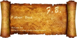 Faber Bea névjegykártya